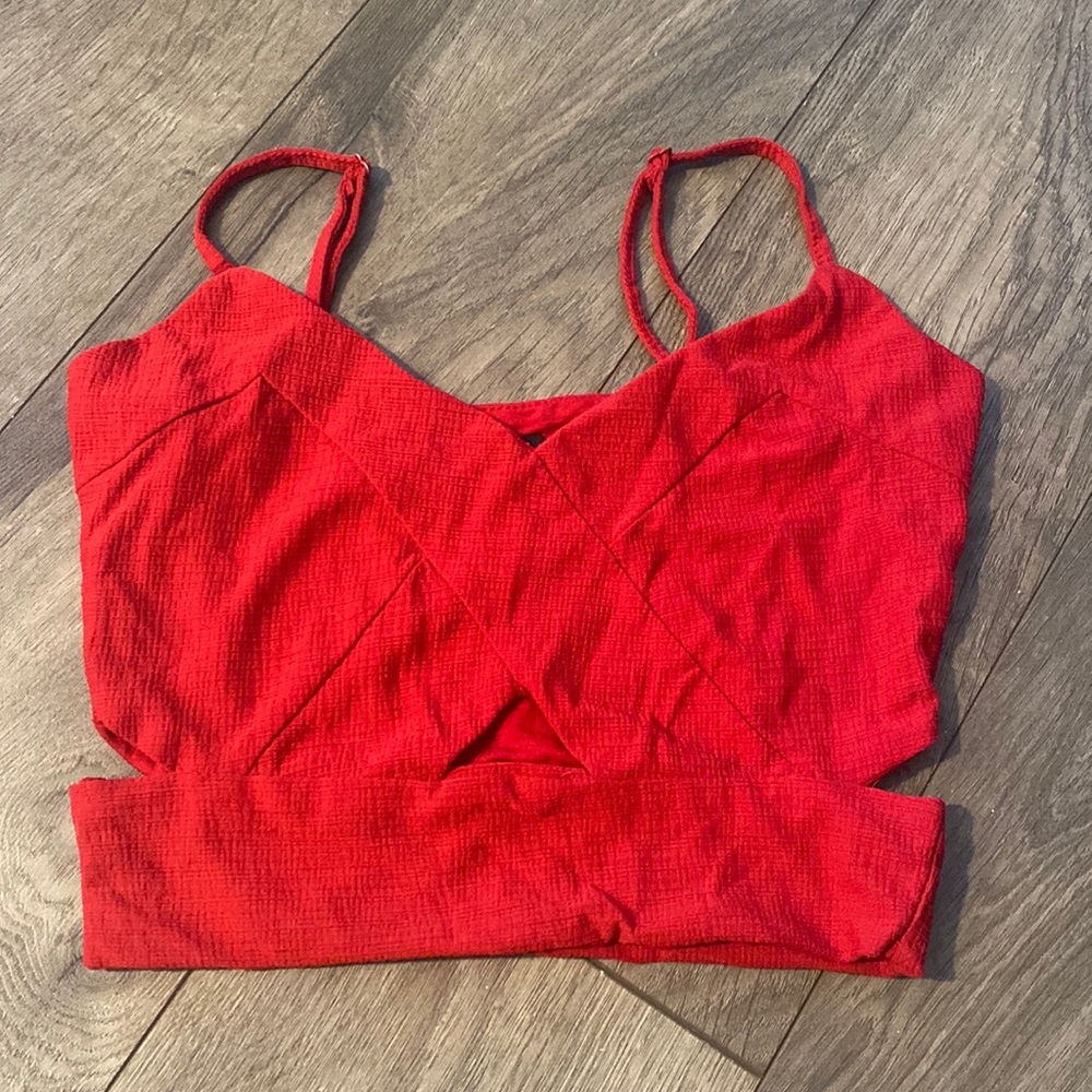 Red Crop Top Bershka